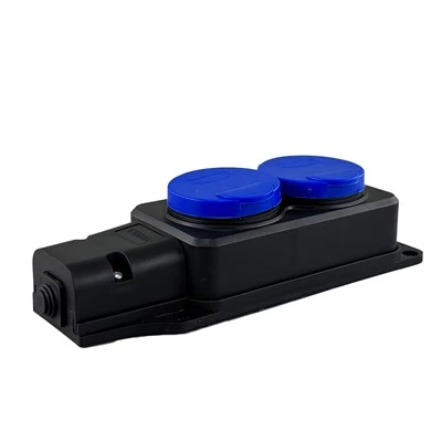 2 توسیع ساکٹ ربڑ IP44 Schuko واٹر پروف